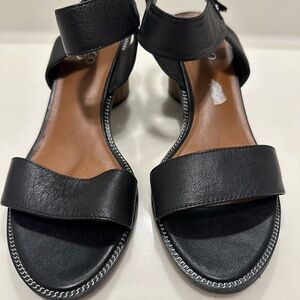 Franco Sarto Black Leather Sandals